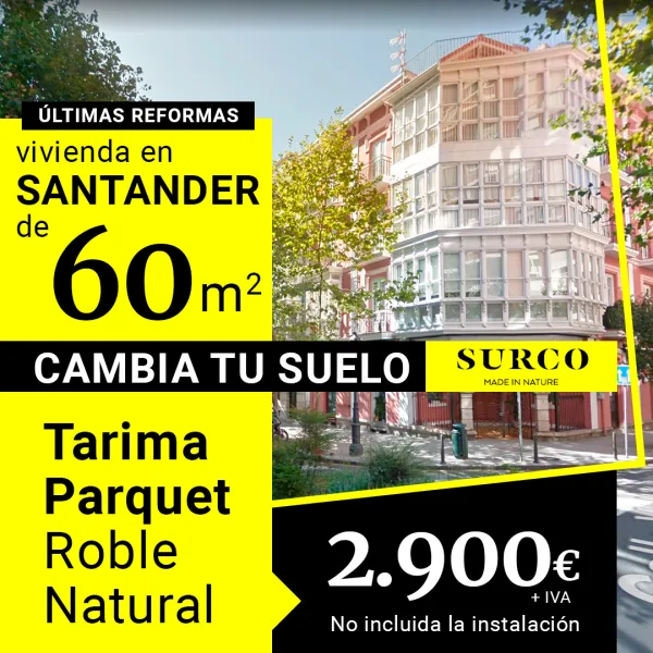 reforma de suelo parquet de roble natural en santander 60m2